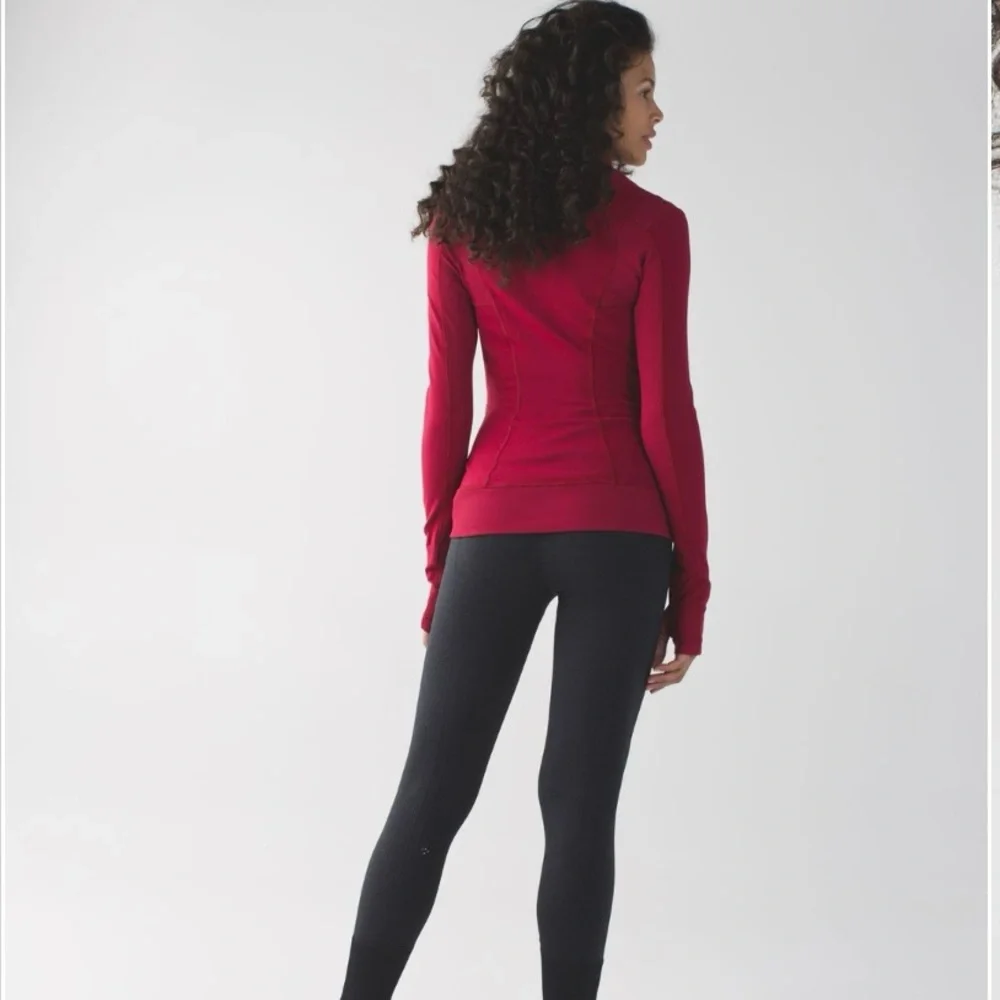 Lululemon | Bahkti Cranberry Red Bhakti Athleisure Workout Yoga Wrap Jacket 6 - Picture 2 of 8